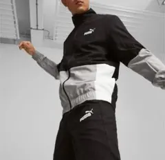 PUMA ジャージセット S、Mサイズ オリーブグリーン/ブラック