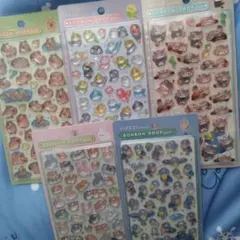 クーリアボンボンドロップシール　カピバラ　レッサーパンダ　ハシビロコウ　アニマル