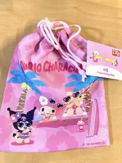 【新品】ダイソー サンリオ 日焼け キティ 巾着袋 クロミ マイメロディ 夏 海のサムネイル