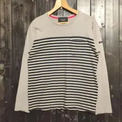 vacances 胸ボケ 切り替えボーダー L/S Tee