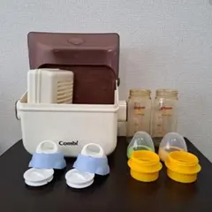 除菌ケース、哺乳瓶、液体ミルク用アタッチメント、母乳保存用哺乳瓶キャップセット