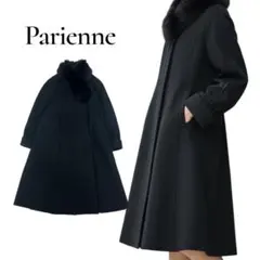 P381 S パリエンヌ カシミヤ混 フォックスファー ロングコート レディース