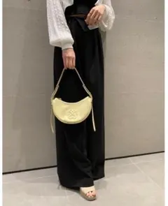 SNIDEL ウエストデザインワイドパンツ