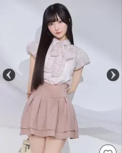 ミシェルマカロン　美脚スカート　ツイードピンク