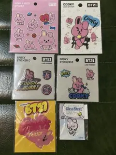 BTS BT21 cooky ステッカー 6枚セット おまけ付き
