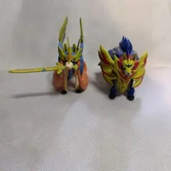ザシアン ザマゼンタ 色違い モンコレ ポケモン リペイント 艶消し
