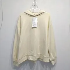 【新品・タグ付き】シーズンリーズン 長袖パーカー フード L 白 秋冬