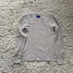 BEAMS ビームス　men's サーマル カットソー　ライトグレー系　S