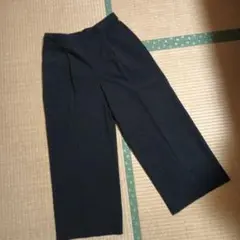 大きいサイズレディースワイドパンツ 　タックワイドパンツ