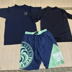 まとめ売り男の子160水着、ラッシュガード、Tシャツ3点セット　イグニオ