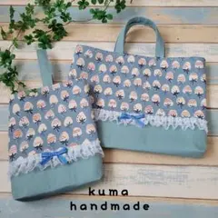 セット割引★イチゴのレッスンバックセットブルー