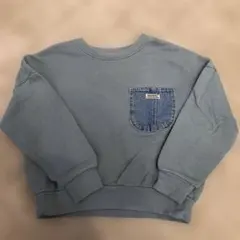 BRANSHES ブルー トレーナー ポケット付き