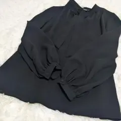 極美品 M-PREMIER BLACK ボウタイ風 ブラウス エムプルミエ 新作入荷情報＜ボウタイブラウス＞ | m-i-d | M-PREMIER(エム