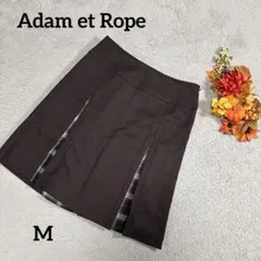 Adam et Ropeダークブラウン タイトスカート ミニスカートMサイズのサムネイル