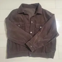 ユニクロブラウン コーデュロイジャケット XL