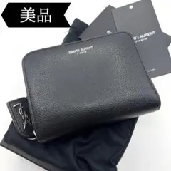 ◇サンローラン◇414661/レザー/YSLロゴ/リヴゴーシュ/二つ折り財布