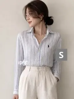 直井怜さん着用】POLO RALPH LAUREN：リネンシャツ 半袖 人気 - メルカリ