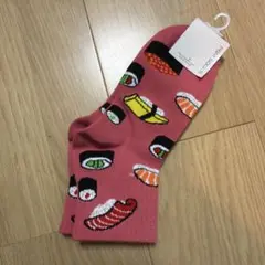 寿司柄　ピンクソックス　靴下　レディース