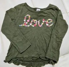 carter's 長袖Tシャツ 2T カーキ 花柄のサムネイル