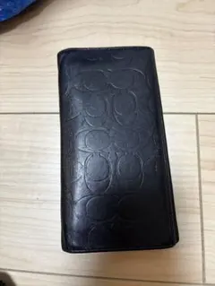 【緊急値下】coachブラック エンボス加工 長財布