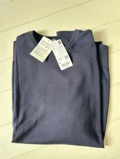 【新品】UNIQLO エクストラファインメリノウール セーター L ネイビー