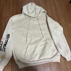 ベージュ　メンズフーディーパーカー