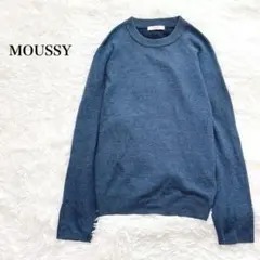 マウジー 長袖ニットセーター カットソー バックスリット シンプル ユニセックス