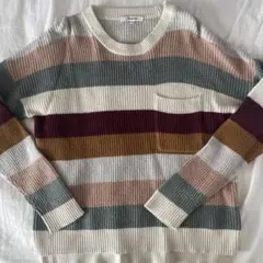 Madewell マルチカラーストライプニットセーター