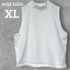 美品✨wild fable. 【XL】ノースリーブトップス ホワイト　無地
