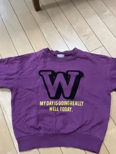 ブランシェス　 パープル トレーナー Wロゴ