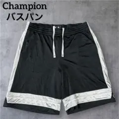 Champion チャンピオン バスパン　ショーツ 黒 サイドライン 古着のサムネイル