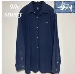 90s ステューシー シャツ コットン made in USA　紺タグ Ｌサイズ