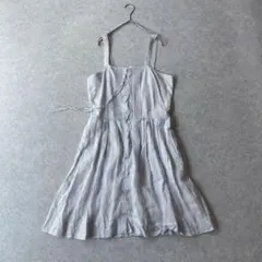 SEE BY CHLOE リネン キャミソールワンピース ブルーストライプ XLのサムネイル