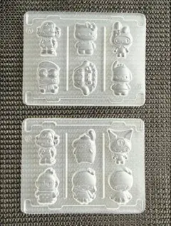 ペコ&サンリオ なかよしシールグミ 型 ＡＢ2種　2枚セット