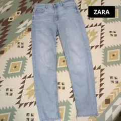最終値下げZARA　切りっぱなしデニム　ライトブルー