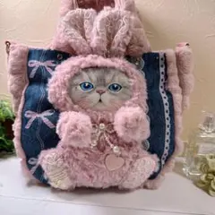 コヤンイサムチョン♡bigルミちゃんのうさ着ぐるみポップコーンボアトートバッグ
