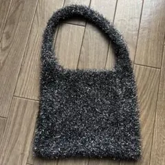 ミニハンドバッグ　グリッター　ブラック