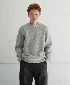 KAIKO グレー クルーネック スウェット サイズ2 かぐれ｜『2サイズ展開』コットンクルーネックスウェットプル