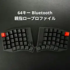 【完成品】Bluetooth 64キー自作キーボード 親指ロープロファイル 印字