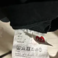 PLAY ハート刺繍 ブラック Tシャツ S