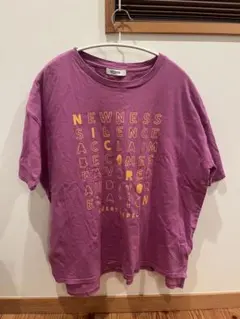 NICORON 半袖Tシャツ パープル ロゴプリントのサムネイル