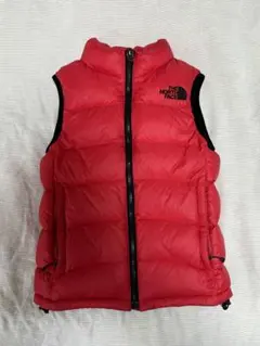 ノースフェイス ／ベストダウン/130cm/レッド