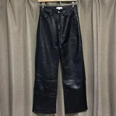 H&M レザー風 ハイウエストパンツ
