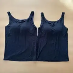 UNIQLOユニクロ ヒートテックブラタンクトップ S 黒 2枚セット