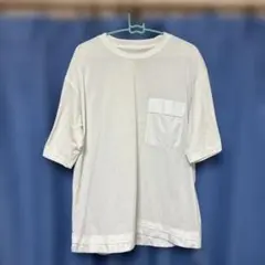 GU ホワイト 半袖 無地Tシャツ 機能性素材