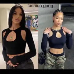 在庫ラスト❣️カットアウト長袖トップス