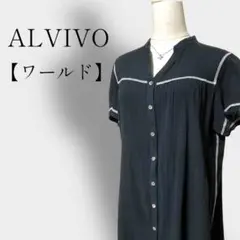 【美品】ALVIVOアールビーボー チュニックブラウス ブラック サイズ IIのサムネイル