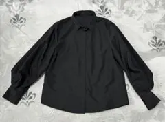ブラック 長袖 シャツ バルーンスリーブ