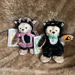 ディズニーシー　ハロウィン　ダッフィーシェリーメイ ぬいぐるみバッジセット