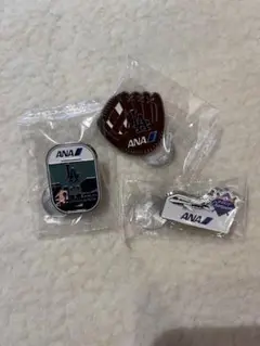 【新品未使用】ANA ロサンゼルス・ドジャース ピンバッジ 3個セット